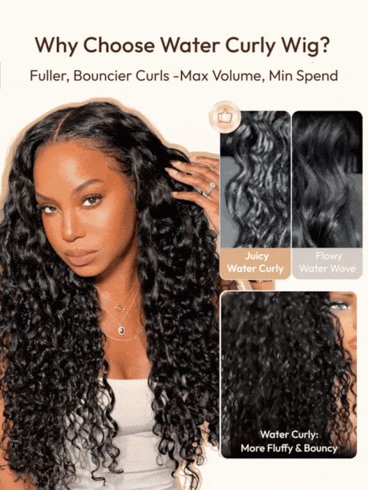 13x4 Water Wave Lace Wig – Soft Curls, Seamless Melt 💁♀️