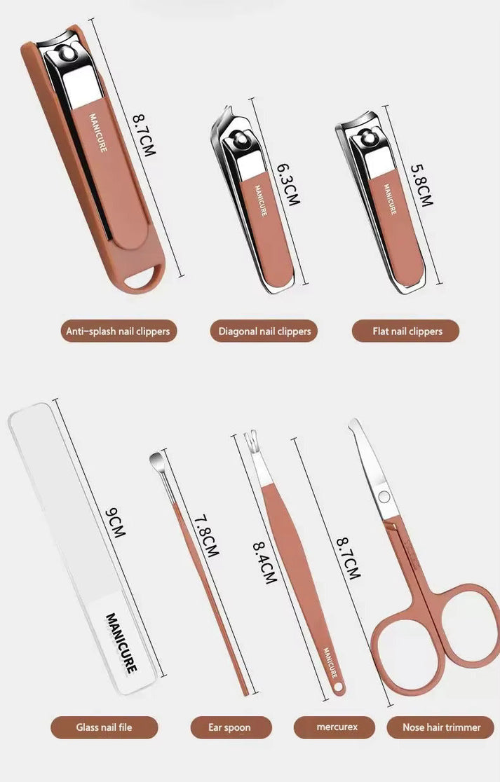 π Holiday Limited-Time Offer π
Anti-Splash Nail Clipper Set - 7 PCS Manicure Protection Tools π‘οΈβ¨