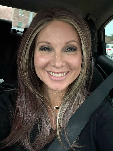 Pretty Medium Light Auburn with Ginger Blonde Straight Synthetic Lace Part Wig