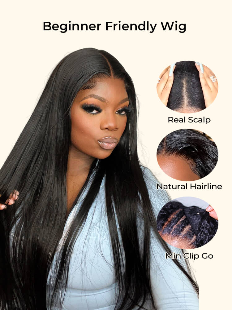 Straight U Part Wig Human Hair V Part Wigs