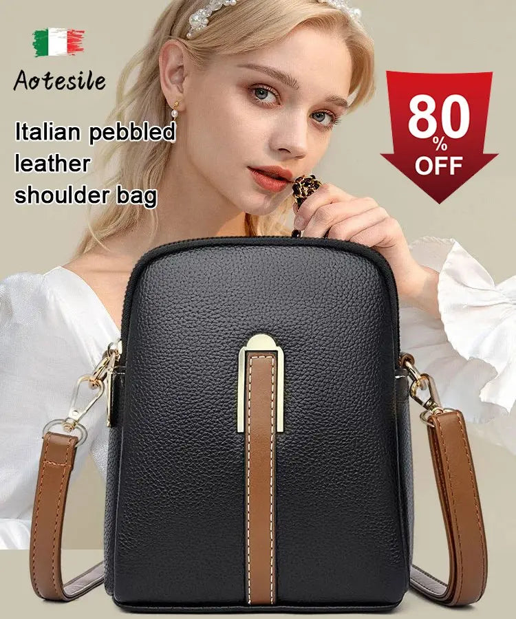 👜Leather ladies fashion messenger bag