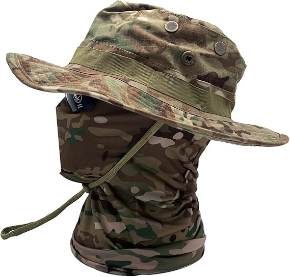🏕️🌄 Fishing, Hiking & Travel Set – Camo Sun Hat + Balaclava + Glasses Combo