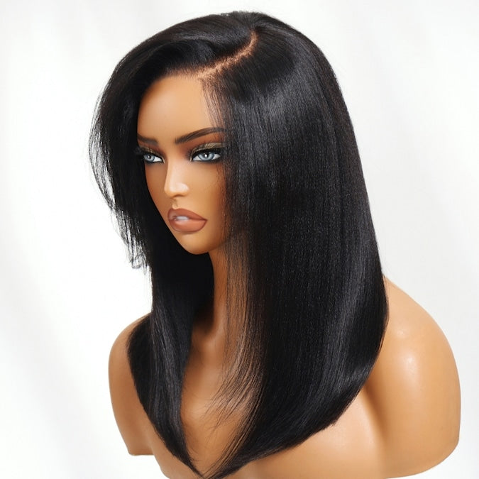 💇‍♀️ Effortless Beauty with Side Bangs ✨ Glueless Yaki Wig Upgrade!