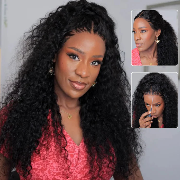13x4 Water Wave Lace Wig – Soft Curls, Seamless Melt 💁‍♀️