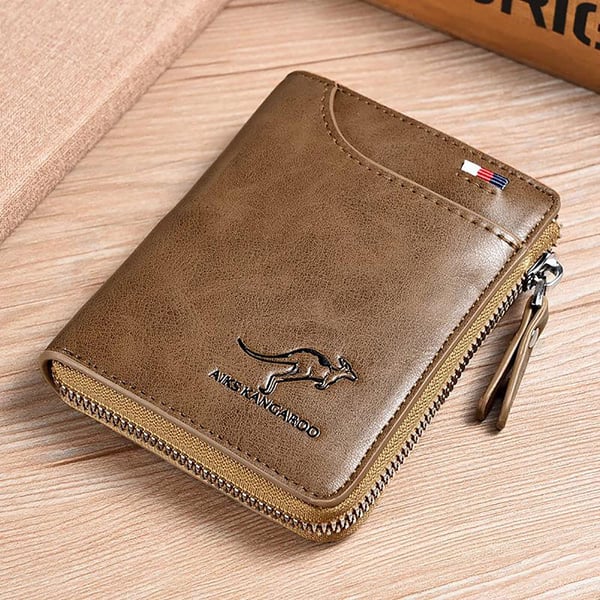 Anti-theft leather wallet