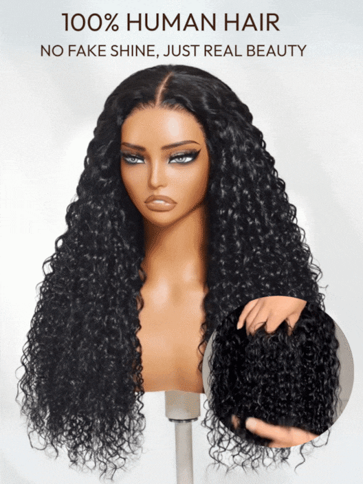 13x4 Water Wave Lace Wig – Soft Curls, Seamless Melt 💁‍♀️