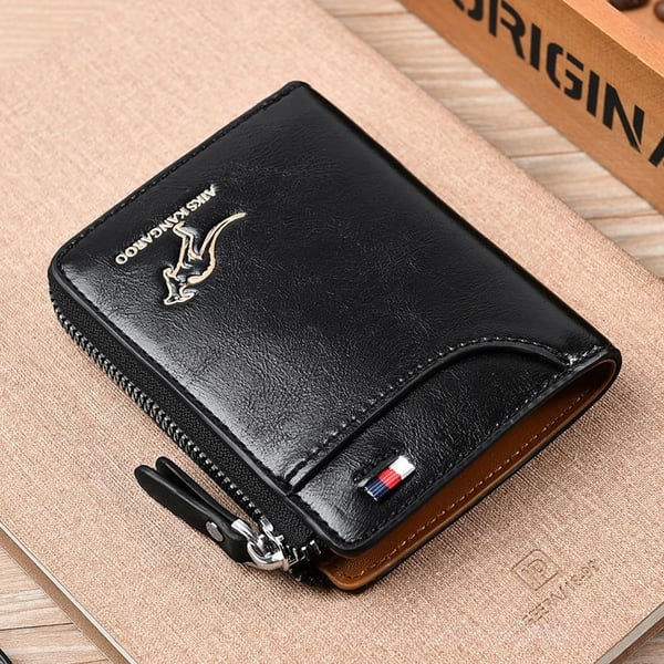 Anti-theft leather wallet