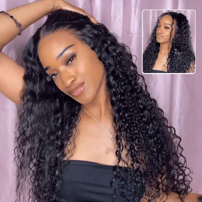 13x4 Water Wave Lace Wig – Soft Curls, Seamless Melt 💁‍♀️