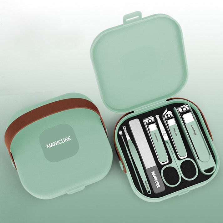 🎁 Holiday Limited-Time Offer 💅 Anti-Splash Nail Clipper Set - 7 PCS Manicure Protection Tools 🛡️✨