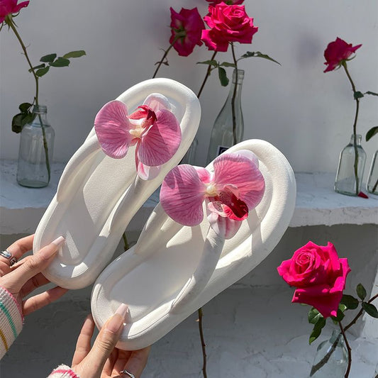 🌸👡 Phalaenopsis Flip Flops for Women – Embrace the Beach Fairy Vibe! 🌊✨