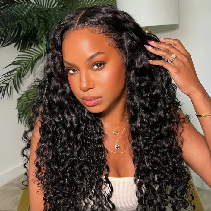 13x4 Water Wave Lace Wig – Soft Curls, Seamless Melt 💁‍♀️