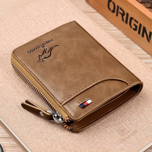 Anti-theft leather wallet