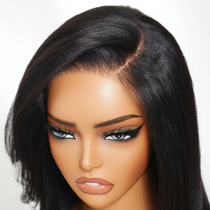 💇‍♀️ Effortless Beauty with Side Bangs ✨ Glueless Yaki Wig Upgrade!