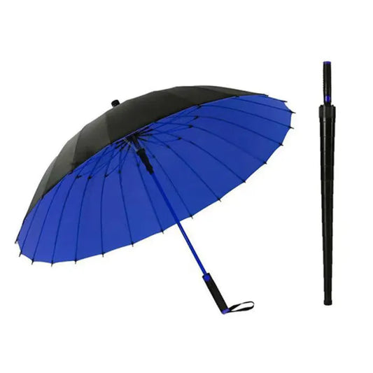 🌧️ Stay Stylish in the Rain | Classic 27" 16-Rib Long Umbrella
