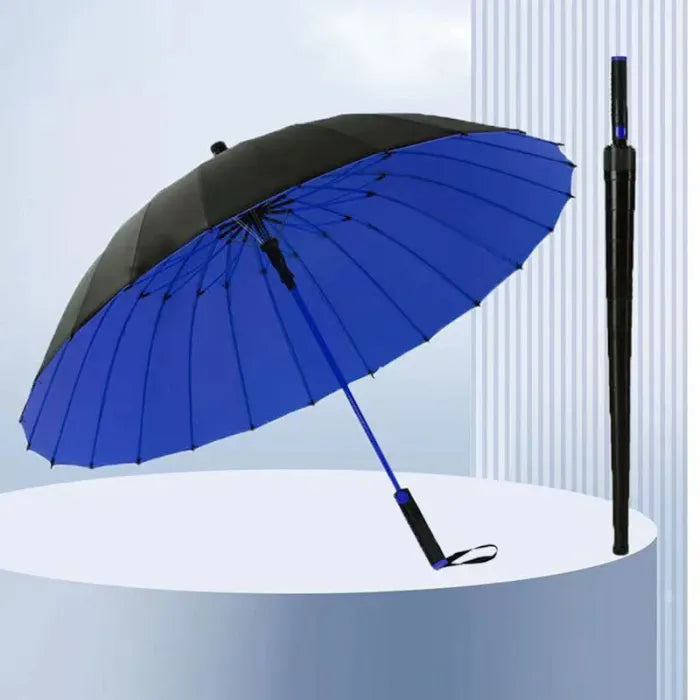 🌧️ Stay Stylish in the Rain | Classic 27" 16-Rib Long Umbrella